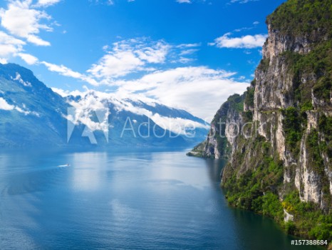 Picture of Summer view over of lake Garda in Italy Europe